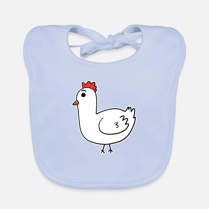 Rooster Chicken Organic Baby Bibs