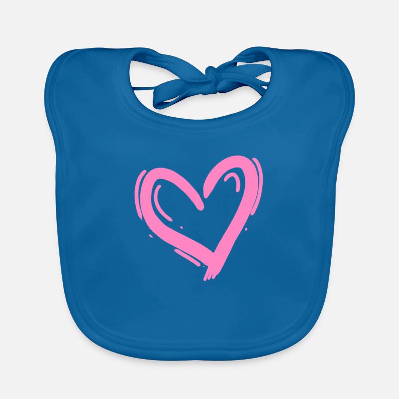Herz Design Liebe Rosa Baby Bio-Lätzchen