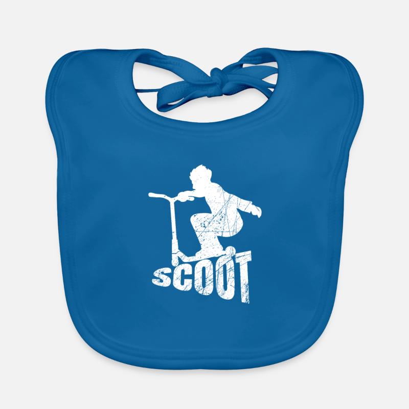 Scooter Scooter E-Scooter Scater - Bavoir bio Bébé - bleu paon