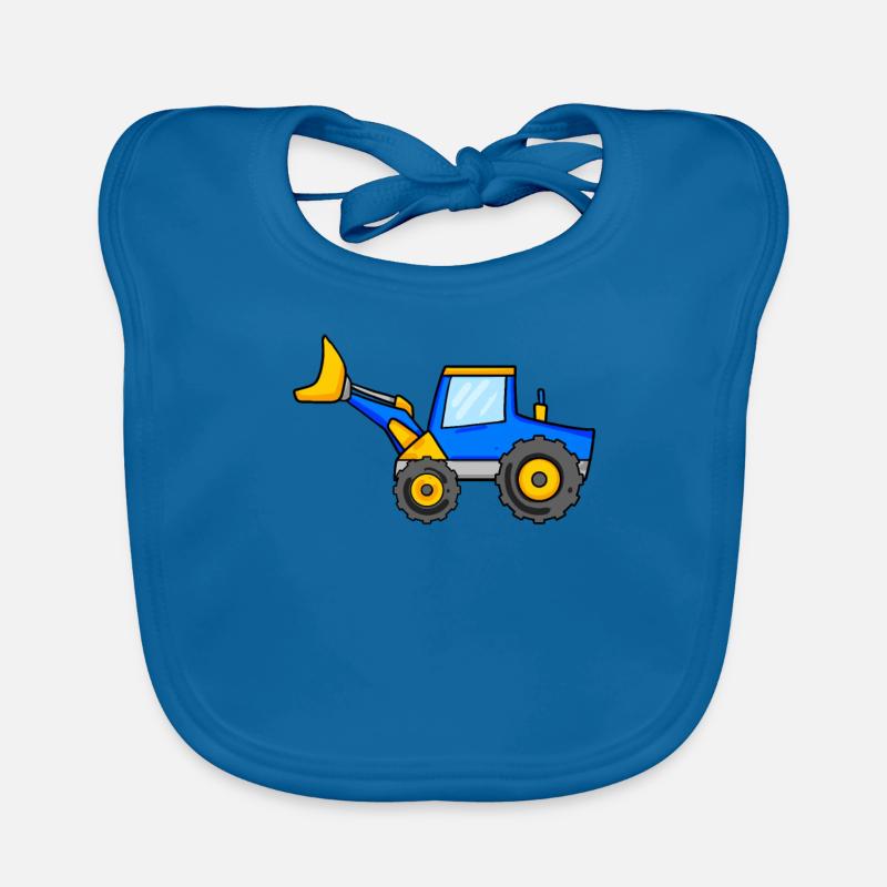Construction site vehicles Organic Baby Bibs