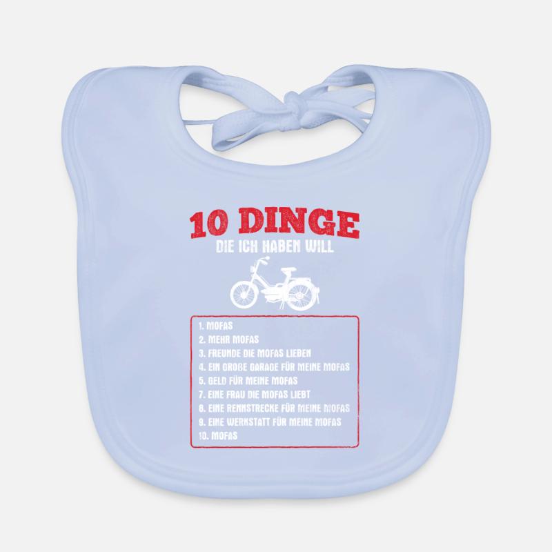 Mofa Moped Geschenk Baby Bio-Lätzchen