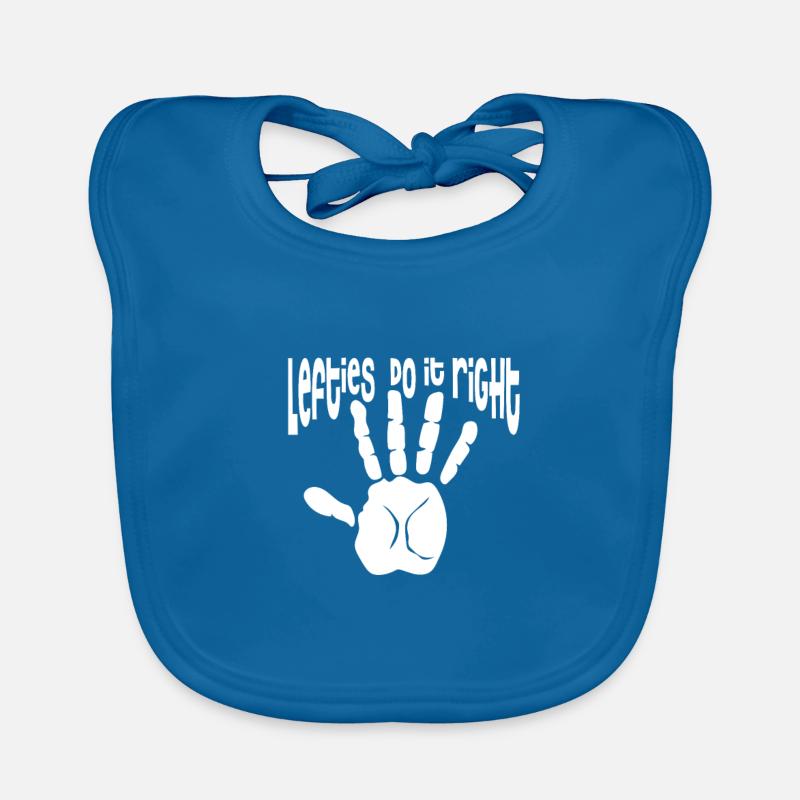 left-handed left hand everything with left Organic Baby Bibs