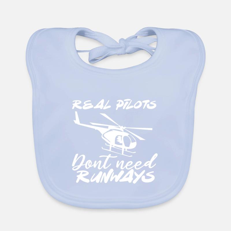 Helicopter pilot helicopter flying propeller Organic Baby Bibs