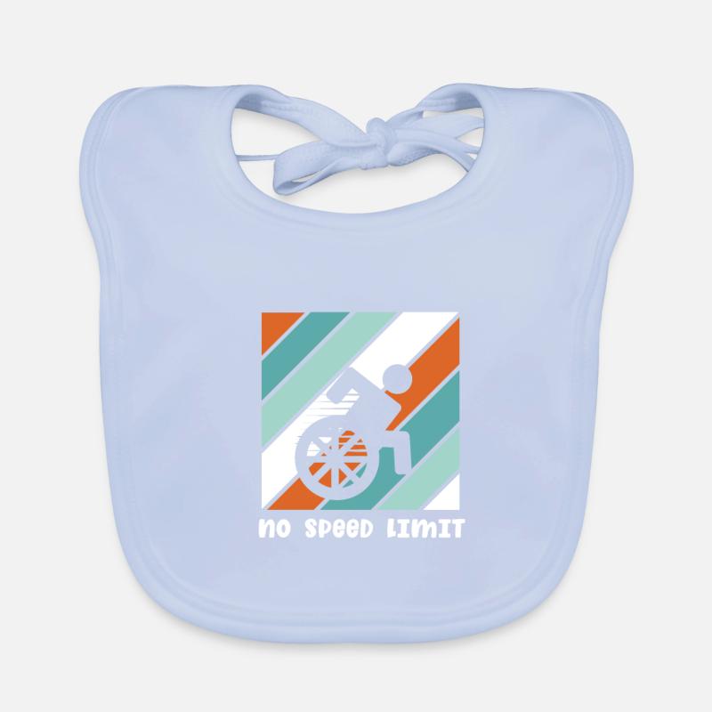 Rollstuhl Rollstuhlfahrer Handicap Behinderung Baby Bio-Lätzchen