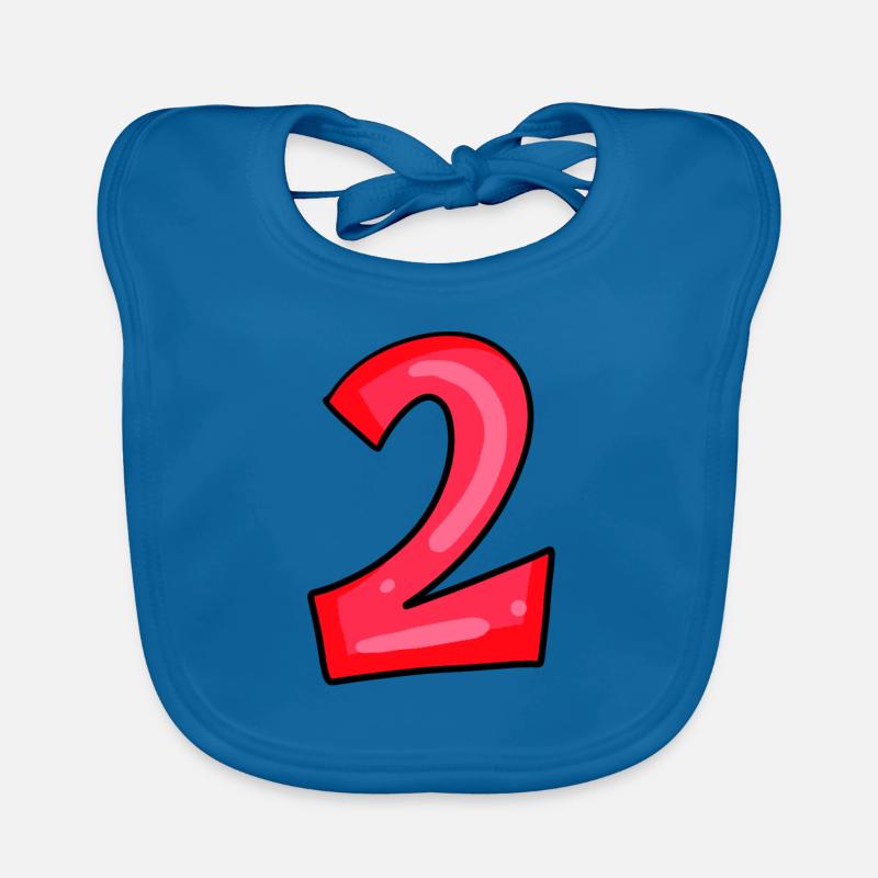 2 red Organic Baby Bibs
