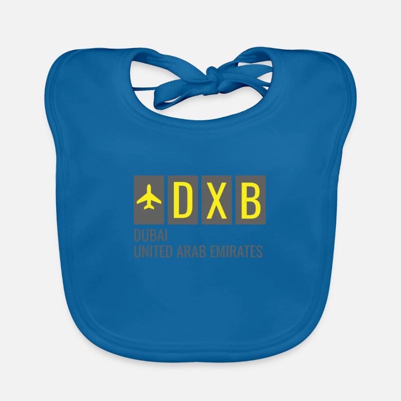 DXB Dubai Arabische Emirate Flughafen Code Baby Bio-Lätzchen