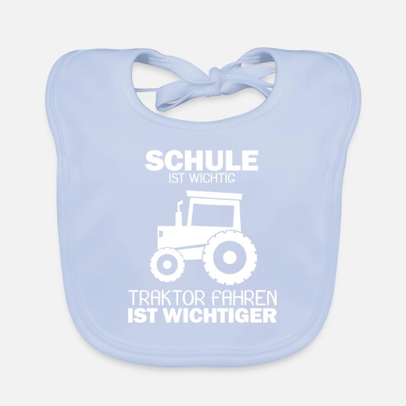 Traktor Spruch Geschenk Baby Bio-Lätzchen