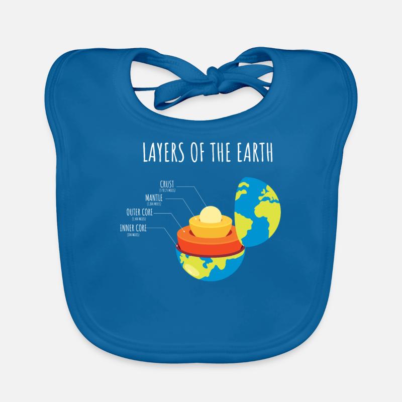 Couches de la Terre, Science, Terre, Planète Bavoir bio Bébé