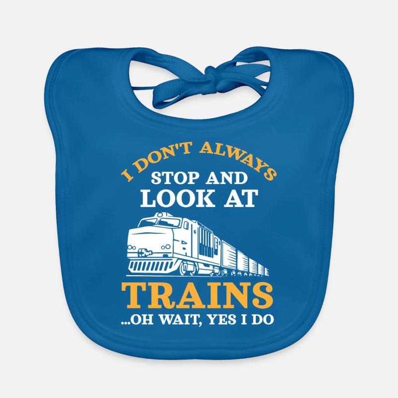 Trains, train, train lovers Organic Baby Bibs