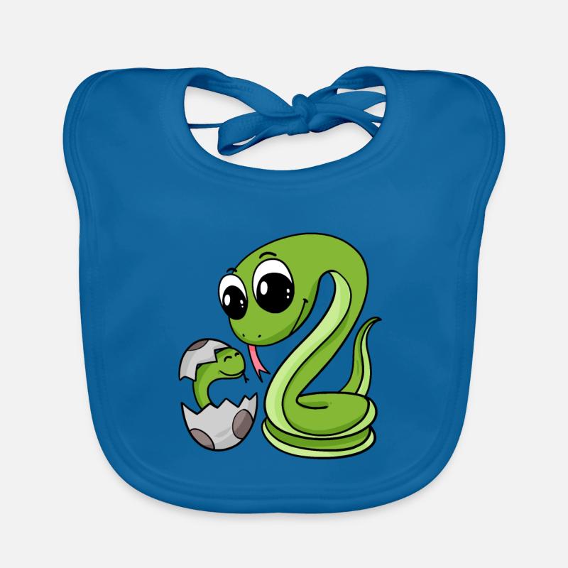 Serpent avec bébé serpent Bavoir bio Bébé
