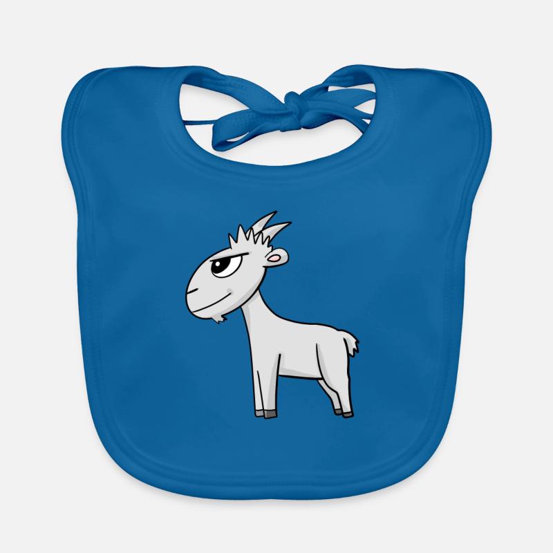Chèvre Chèvre Buck - Bavoir bio Bébé - bleu paon