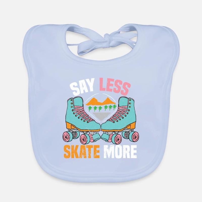 Rollerskate Rollerskating Skating Rollerblades Baby Bio-Lätzchen