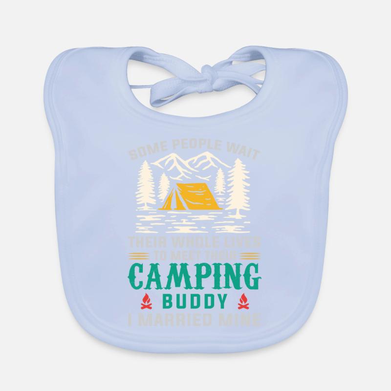 Camping Buddy Married, Camping, Outdoor Organic Baby Bibs
