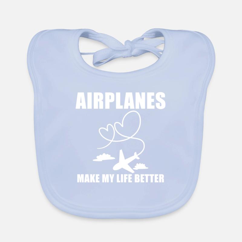 Airplane Pilot Saying Gift Organic Baby Bibs