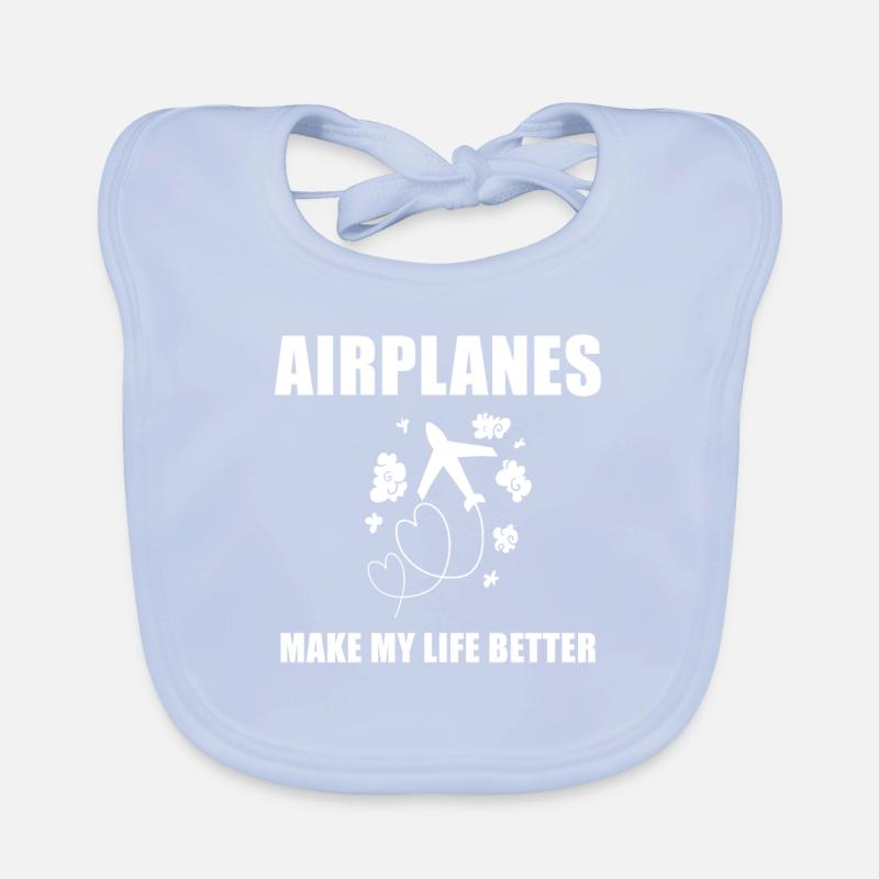 Flugzeug Pilot Spruch Geschenk Baby Bio-Lätzchen