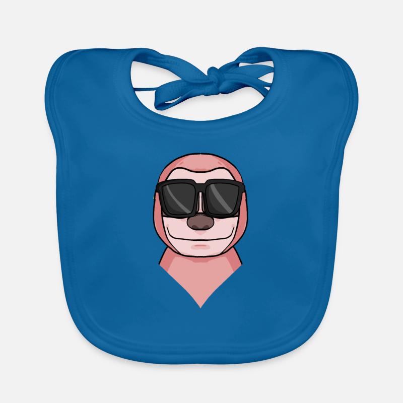 Faultier mit Brille Baby Bio-Lätzchen