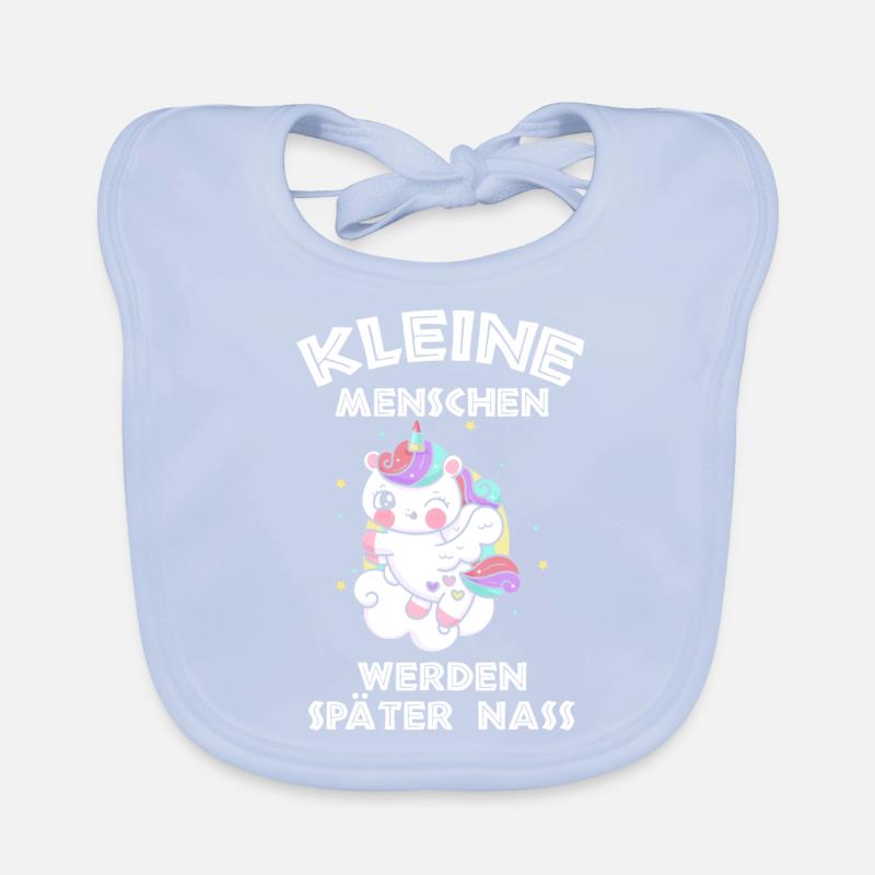 Einhorn Kleine Menschen werden später nass Baby Bio-Lätzchen