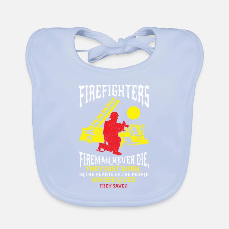 Fire brigade Feuwerwehrmann Extinguish fire Organic Baby Bibs