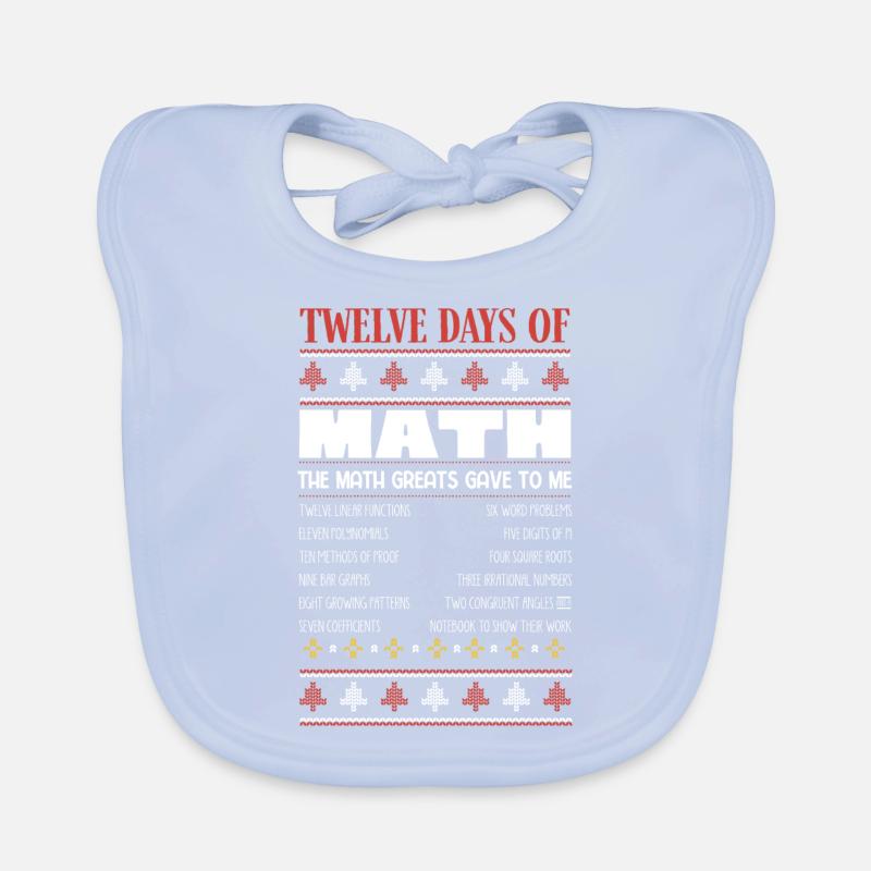 12 jours de mathématiques, notes de maths Bavoir bio Bébé