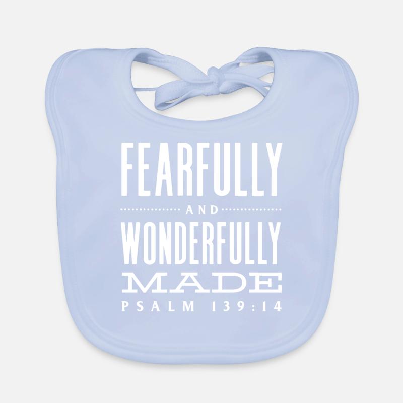 Anxious and Wonderfully Made Psalm 139 Organic Baby Bibs
