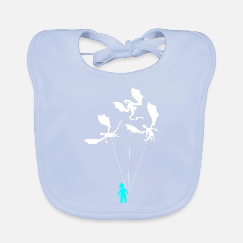 Drôle de petit garçon branché avec dragon Bavoir bio Bébé