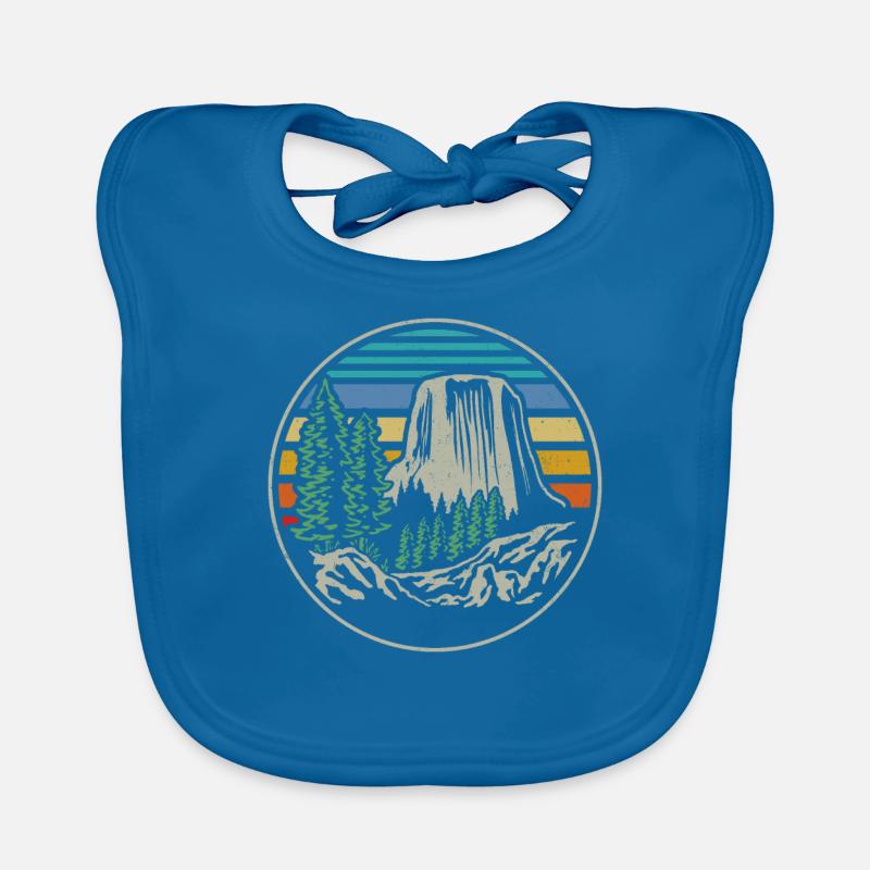 Devils Tower National Monument Organic Baby Bibs