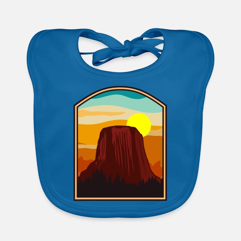 Devils Tower National Monument Organic Baby Bibs