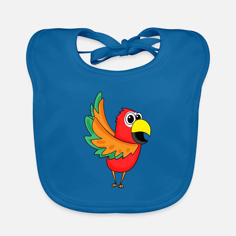 Jungle de perroquets Bavoir bio Bébé