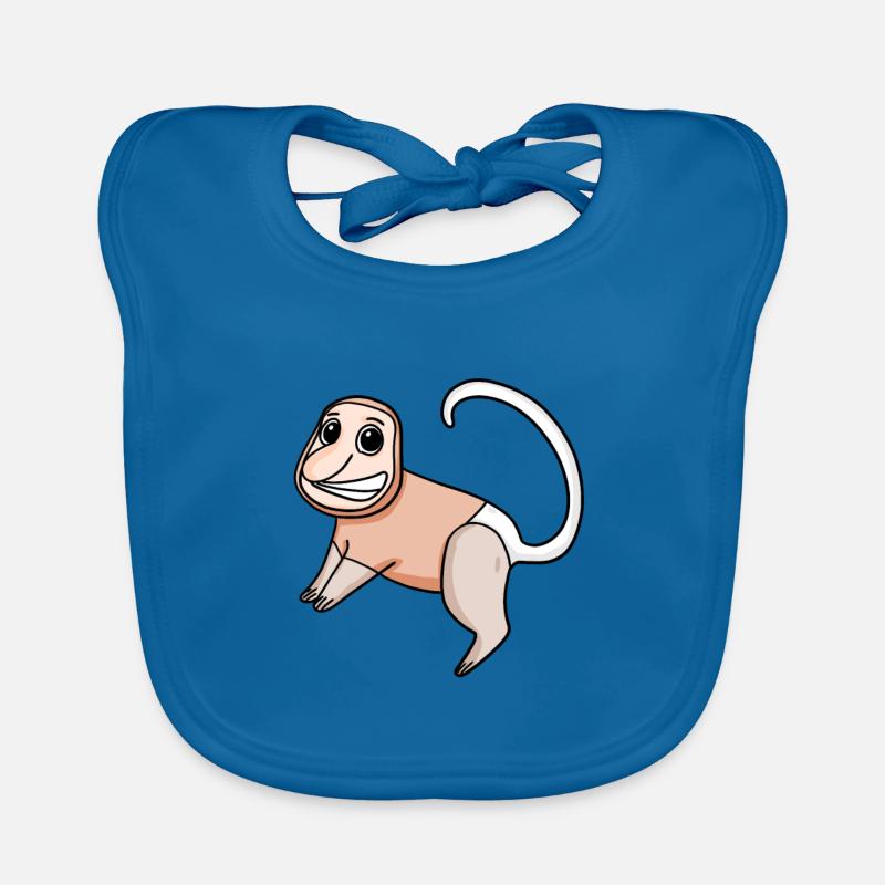 Proboscis Monkey Monkey Monkey Organic Baby Bibs