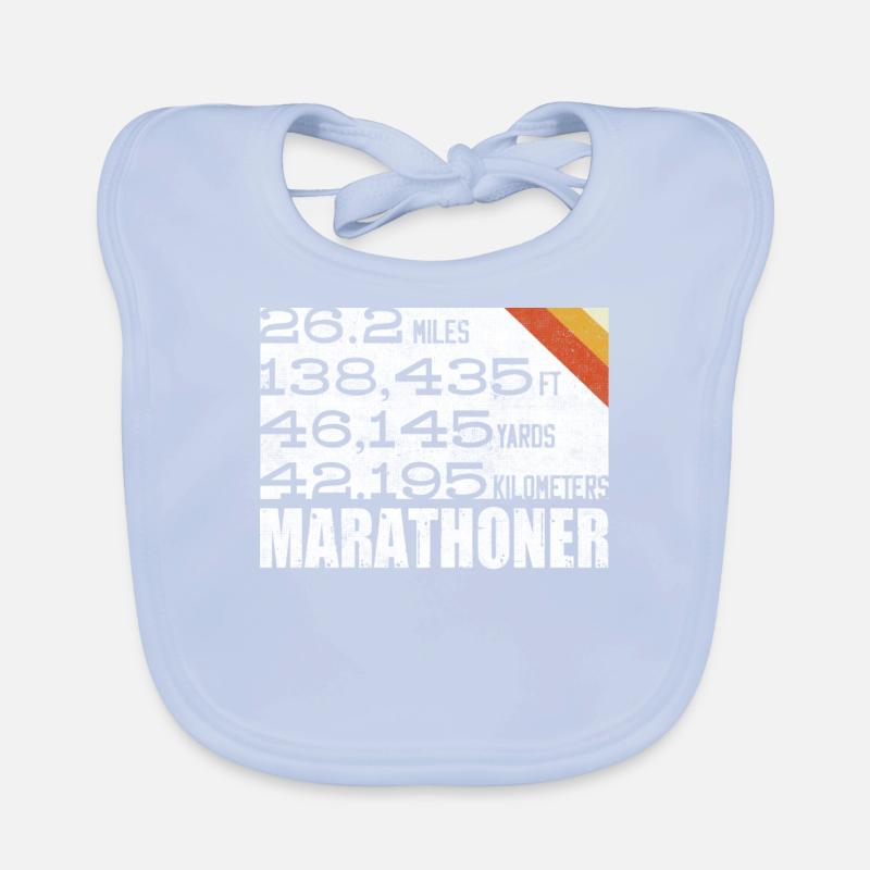 Marathoner, Marathon, Runners, 26, 2 Organic Baby Bibs