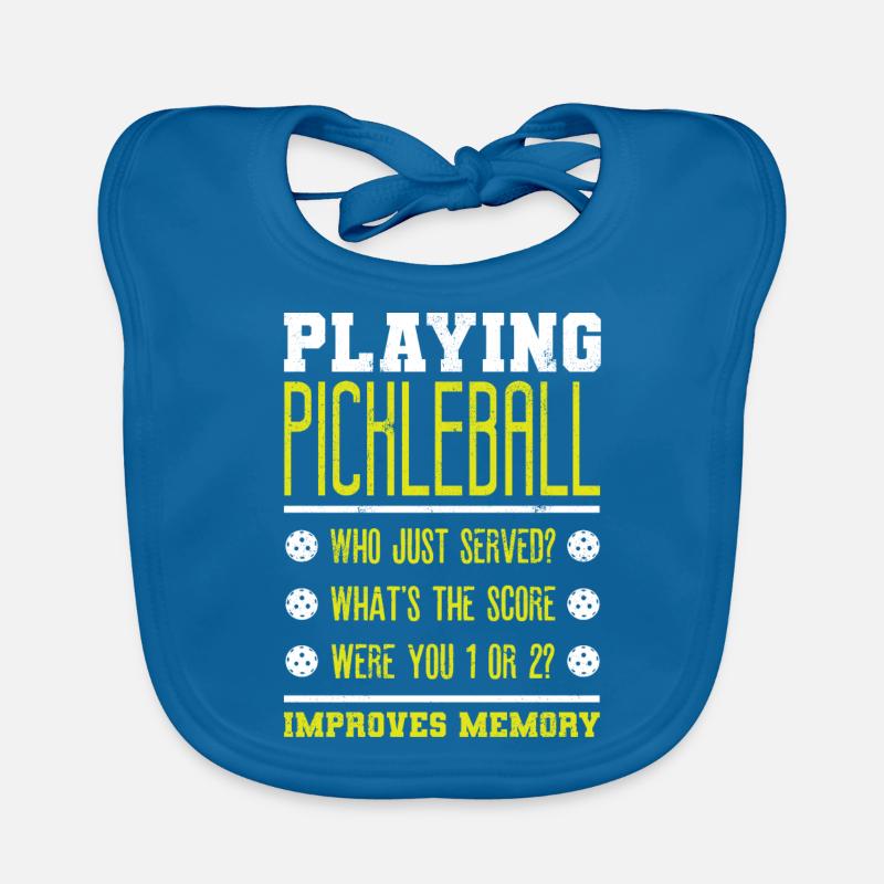 Playing Pickleball improves memory Organic Baby Bibs