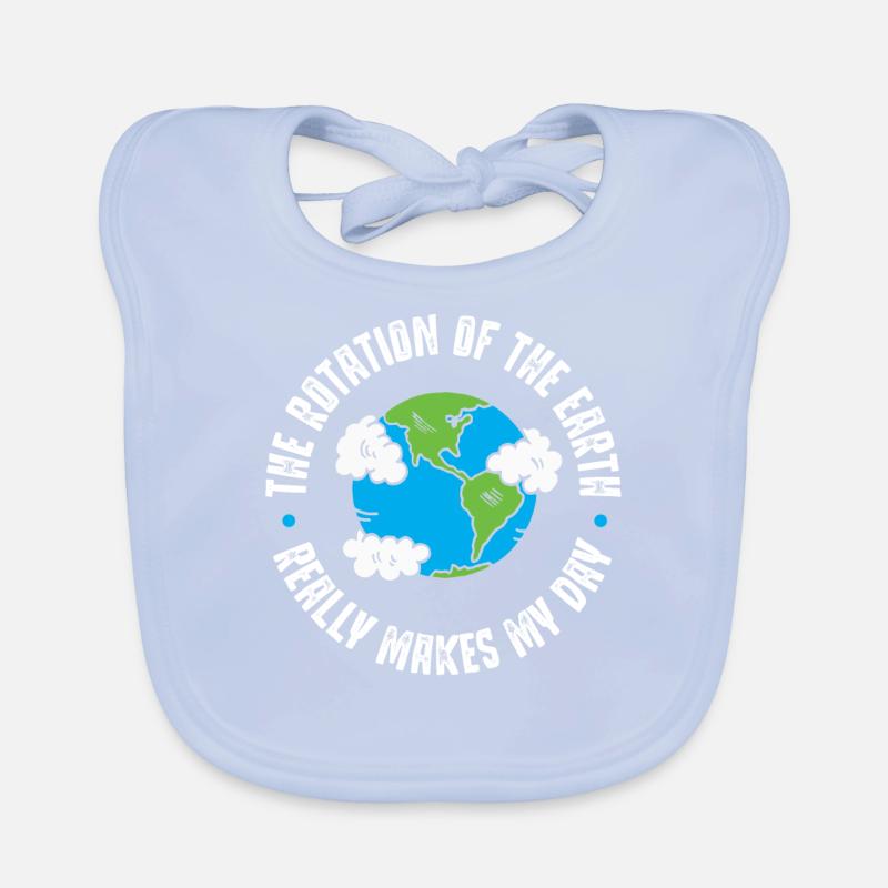 Earth rotation, really makes my day Organic Baby Bibs