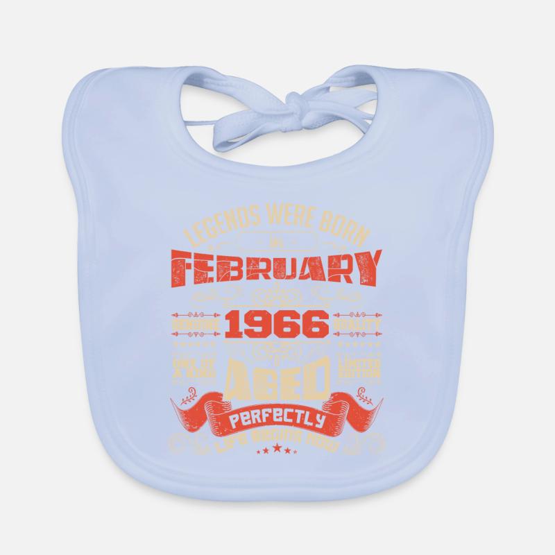 Legends were born in February 1966 | gift Organic Baby Bibs