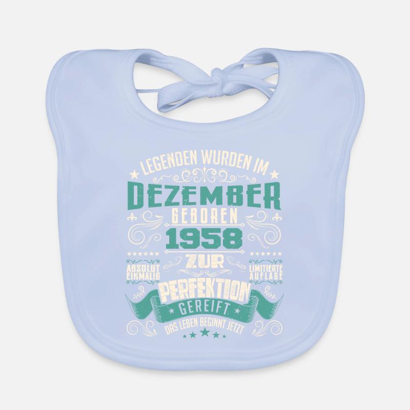 Legenden werden geboren im Dezember 1958 Bavoir bio Bébé