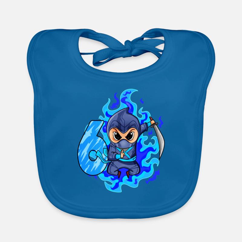 6. Geburtstag Junge 6 Jahre alt Ninja Baby Bio-Lätzchen