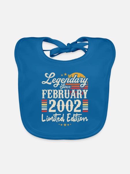 Legendary Since February 2002 | Limited Edition - Bavoir bio Bébé - bleu paon - Devant