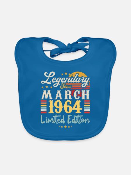 Legendär seit März 1964 - Limited Edition - Baby Bio-Lätzchen - Pfauenblau