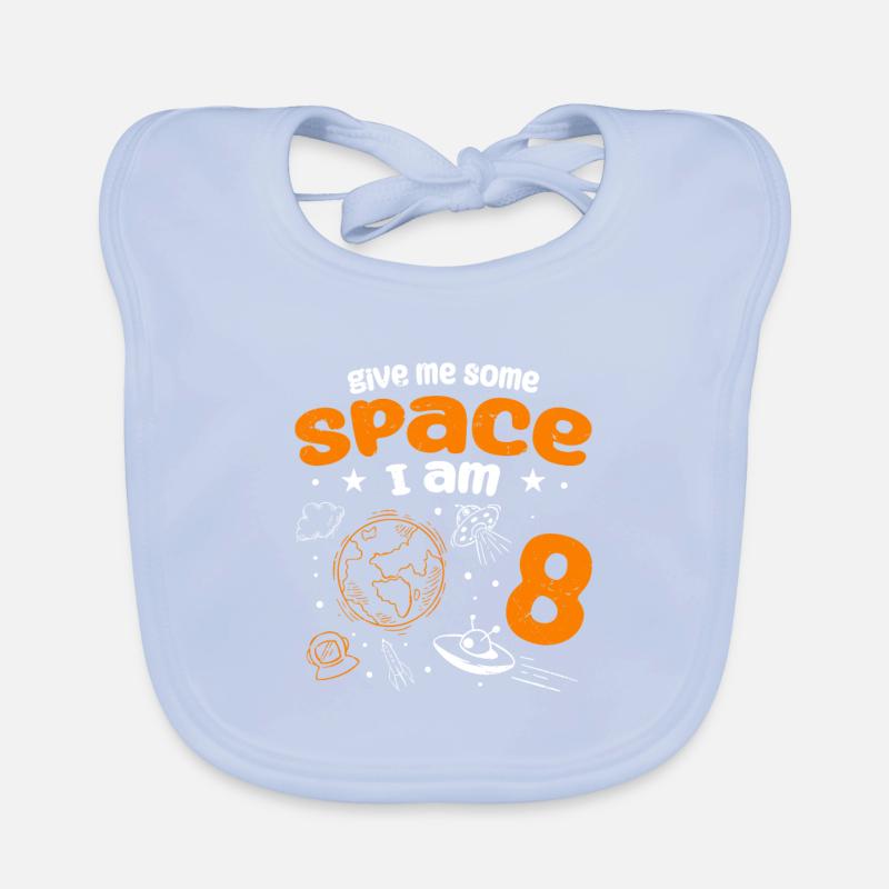 Give me some space, I'm 8 astronauts Organic Baby Bibs