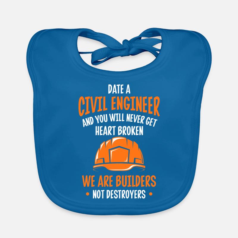 Civil Engineer, Civil Engineering Organic Baby Bibs