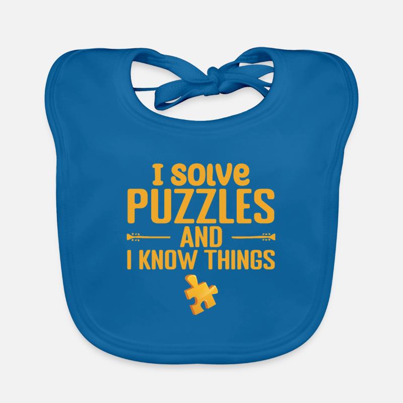 I solve Puzzles and I Know Things Bavoir bio Bébé