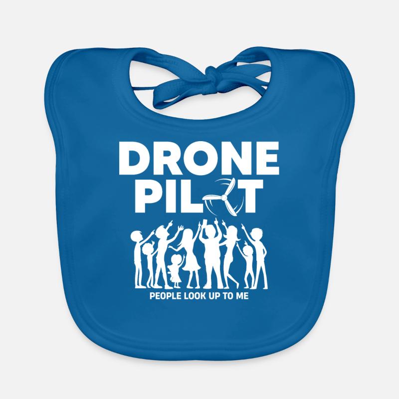 Drones, drones, drone flying Organic Baby Bibs