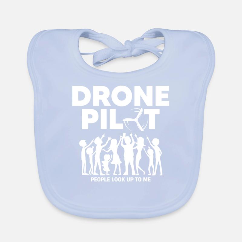 Drones, drones, drone flying Organic Baby Bibs