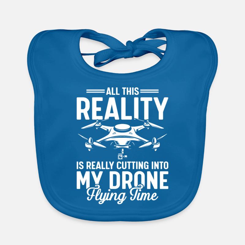 Drones, drones, drone flying Organic Baby Bibs