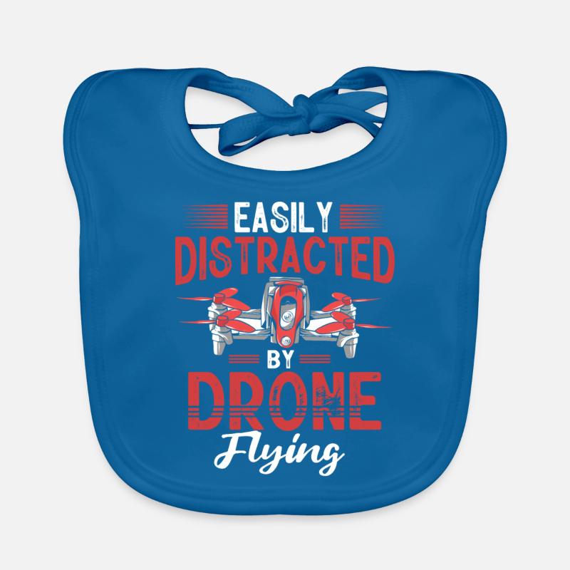 Drone flying, aerial drones, multicopters, drones Organic Baby Bibs