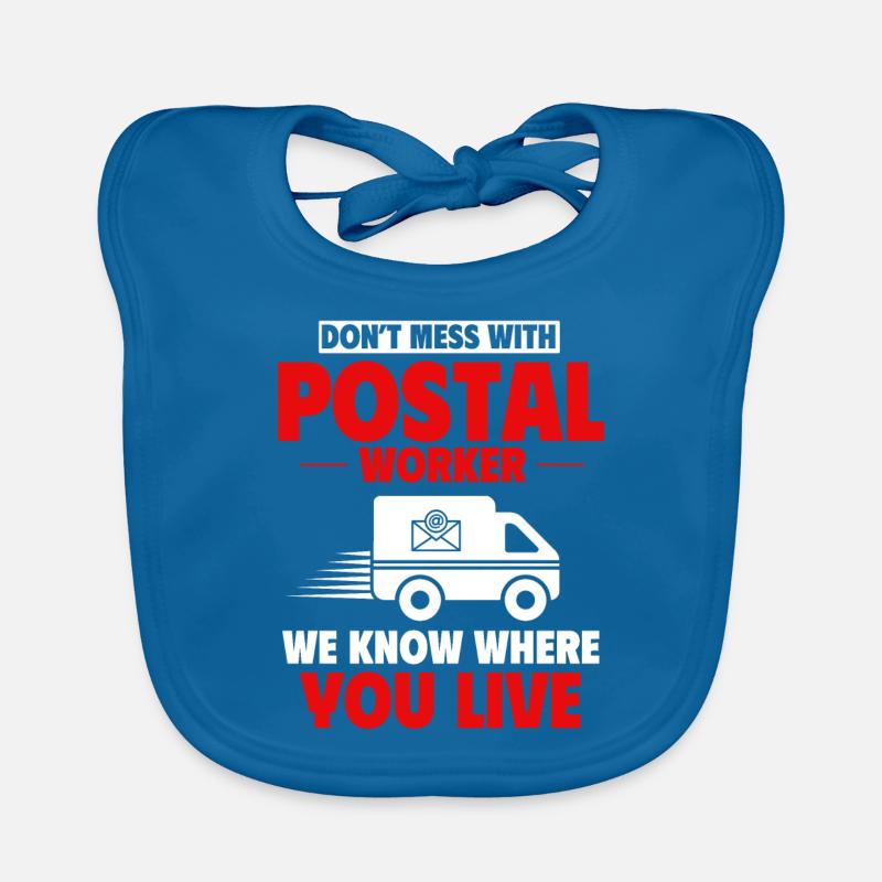 Post worker, post man Organic Baby Bibs