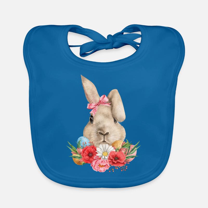 Easter Flowers and Eggs Organic Baby Bibs