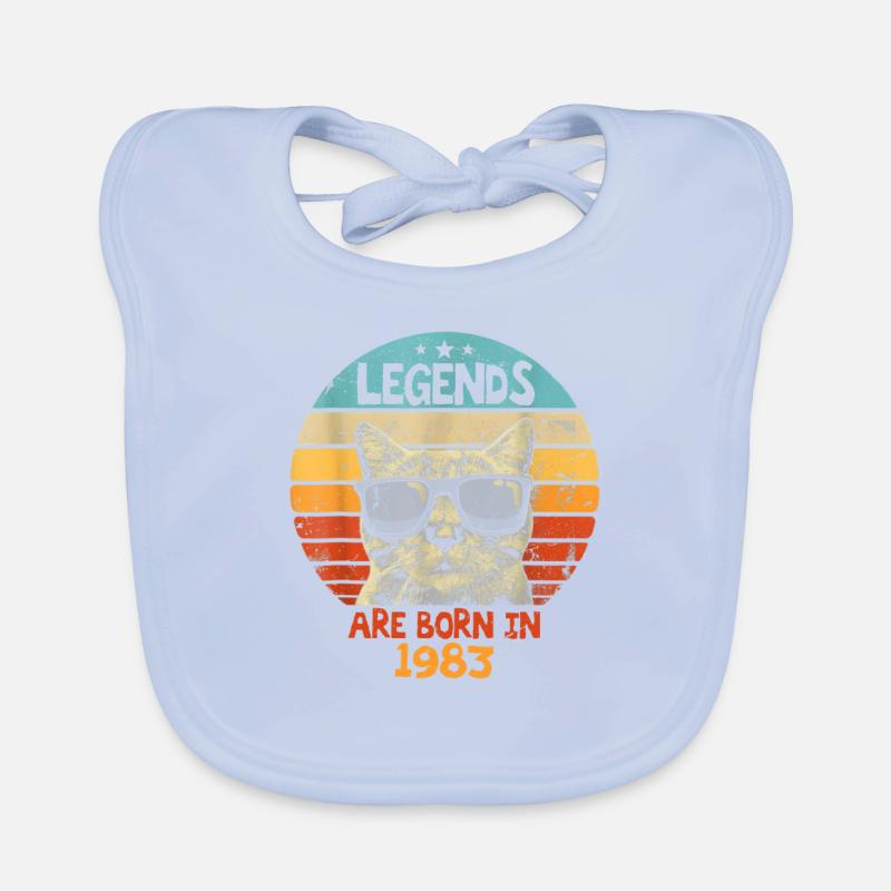 Die Legenden wurden 1983 geboren Jubiläumsgeschenk Baby Bio-Lätzchen