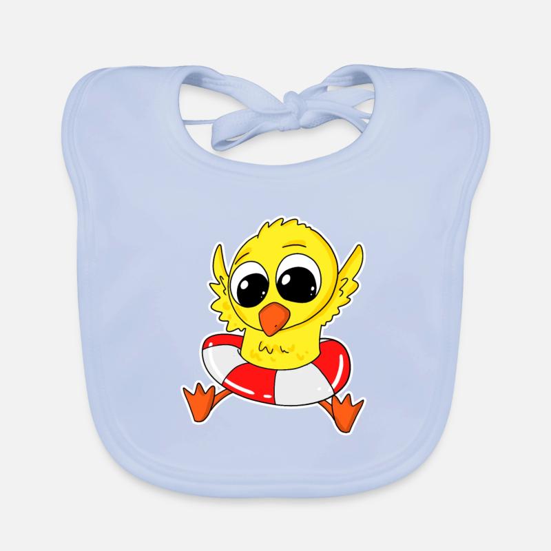 Duck bathing duck bathing Organic Baby Bibs