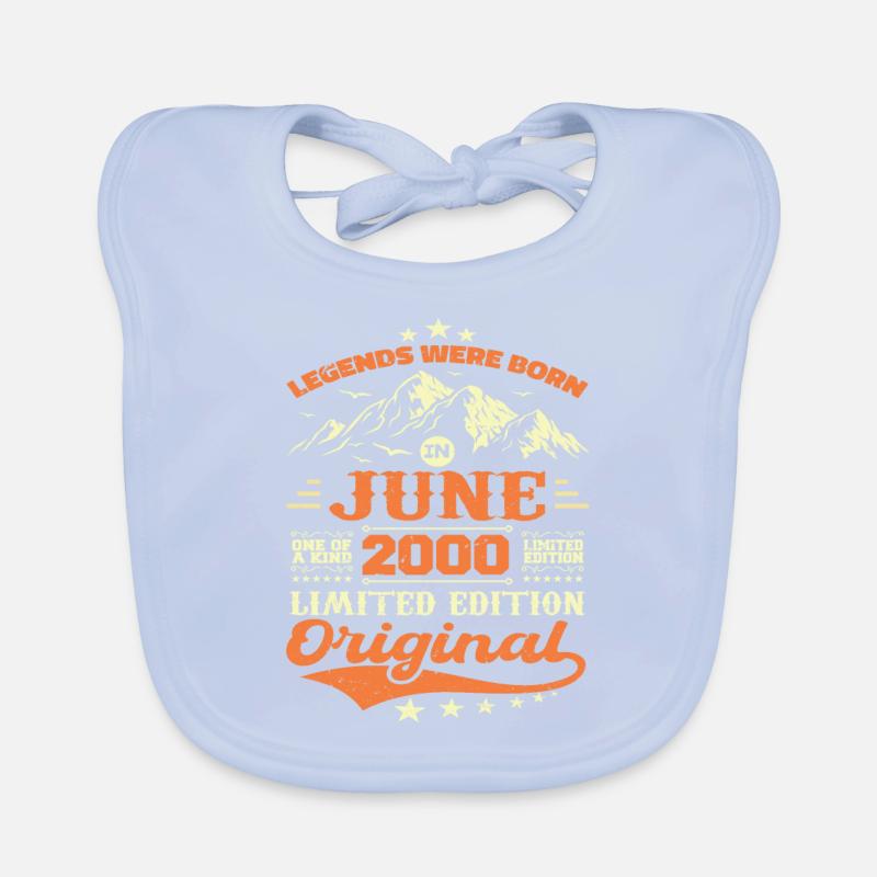 Juni 2000 Geburtstag Geboren 2000 Juni Geschenk Baby Bio-Lätzchen