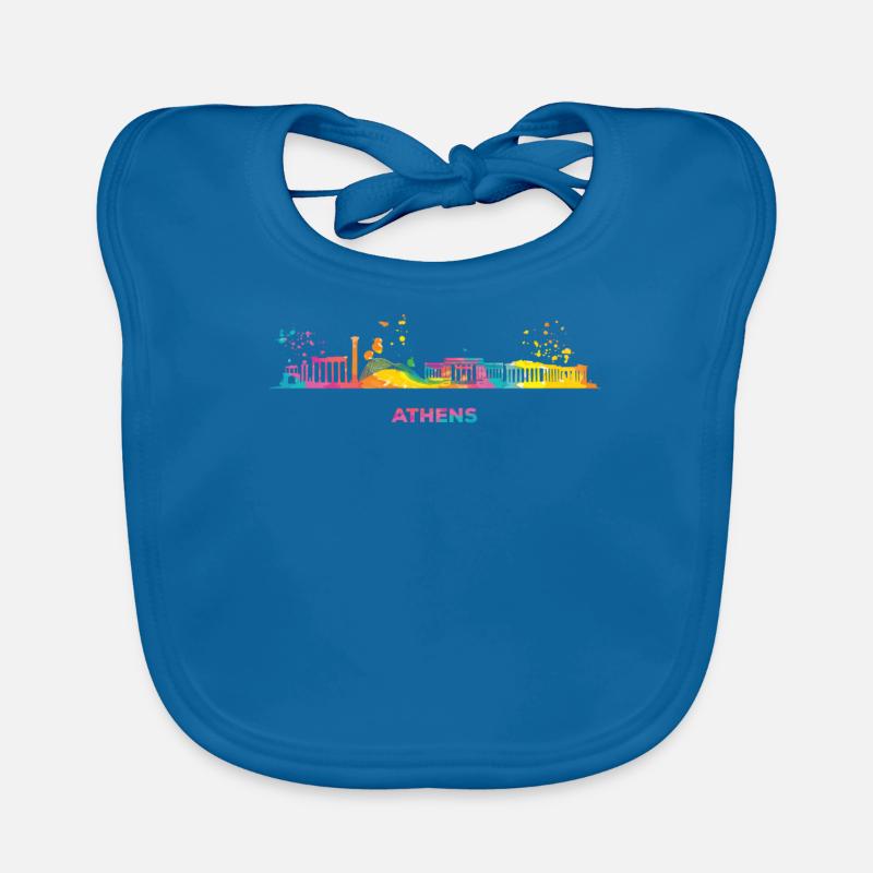Athènes skyline d’Athènes Bavoir bio Bébé